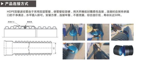 双壁波纹管接头处理办法？大pe波纹管怎么接