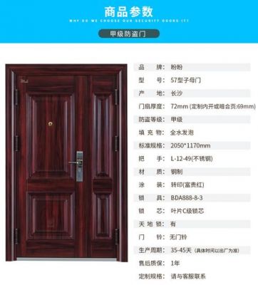 谁知道盼盼防盗门尺寸是多少啊？盼盼防盗门怎么看型号
