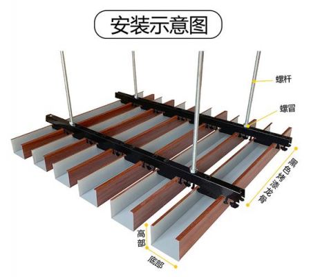 铝方通石膏板顶安装方法?方通怎么固定石膏板上-图2 铝方通石膏板顶安装方法?方通怎么固定石膏板上-图2