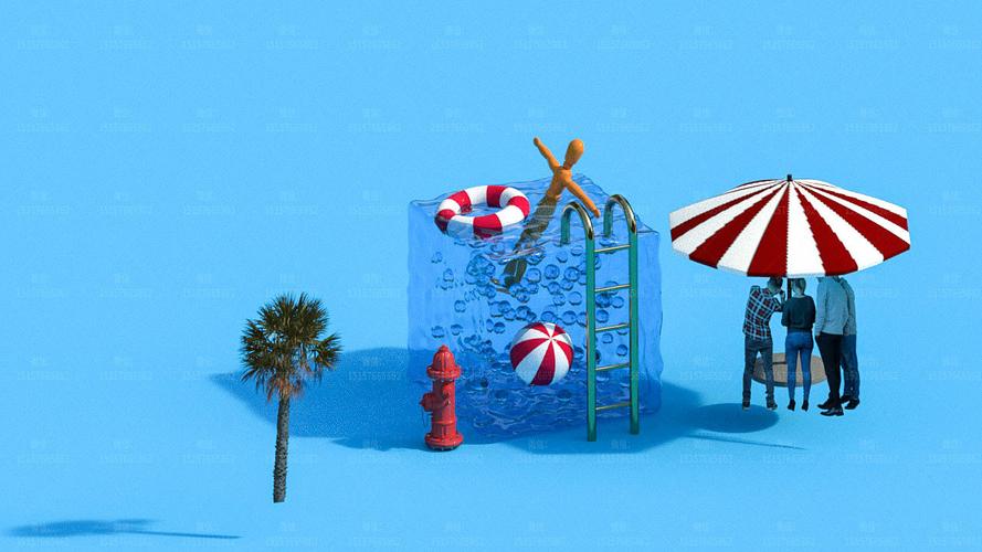 ps游泳池的水效果怎么弄?波浪板3d怎么做-图2 ps游泳池的水效果怎么弄?波浪板3d怎么做-图2