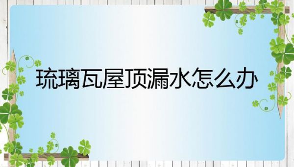 琉璃瓦屋顶漏水怎么办？直接琉璃瓦房顶漏水怎么办